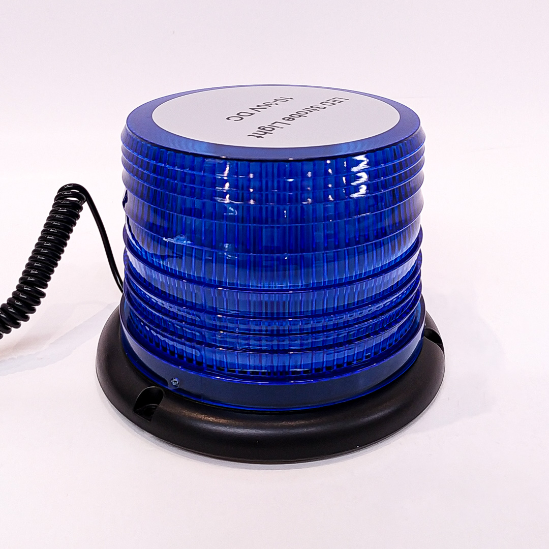 BALIZA GIRATORIA LED BALIZA GIRATORIA LED 12V - 24V COLOR AZUL CON CONEXION A TOMA 12V - 6