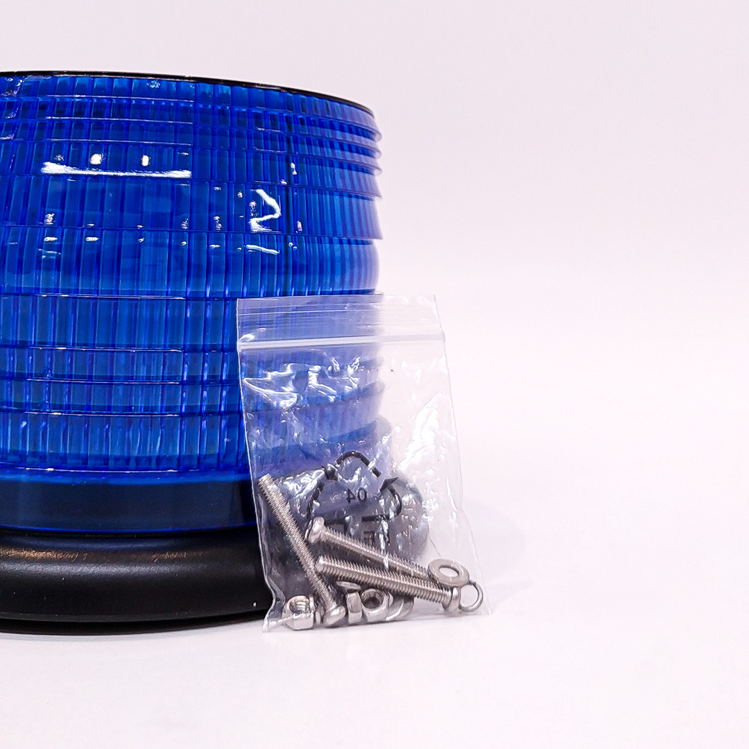 BALIZA GIRATORIA LED BALIZA GIRATORIA LED 12V - 24V COLOR AZUL CON CONEXION A TOMA 12V - 7