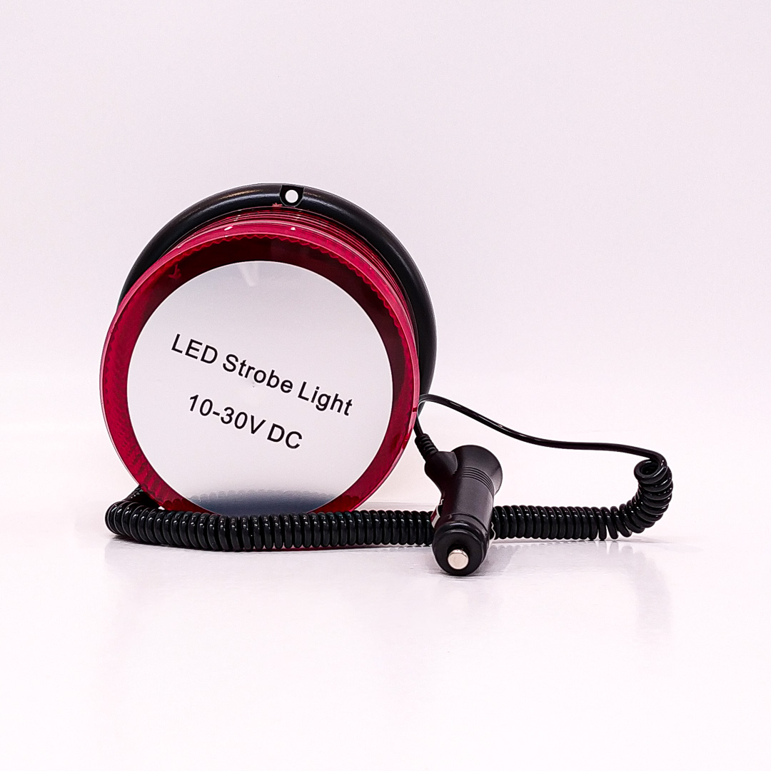 BALIZA GIRATORIA LED BALIZA GIRATORIA LED 12V - 24V COLOR ROJA CON CONEXION A TOMA 12V - 3