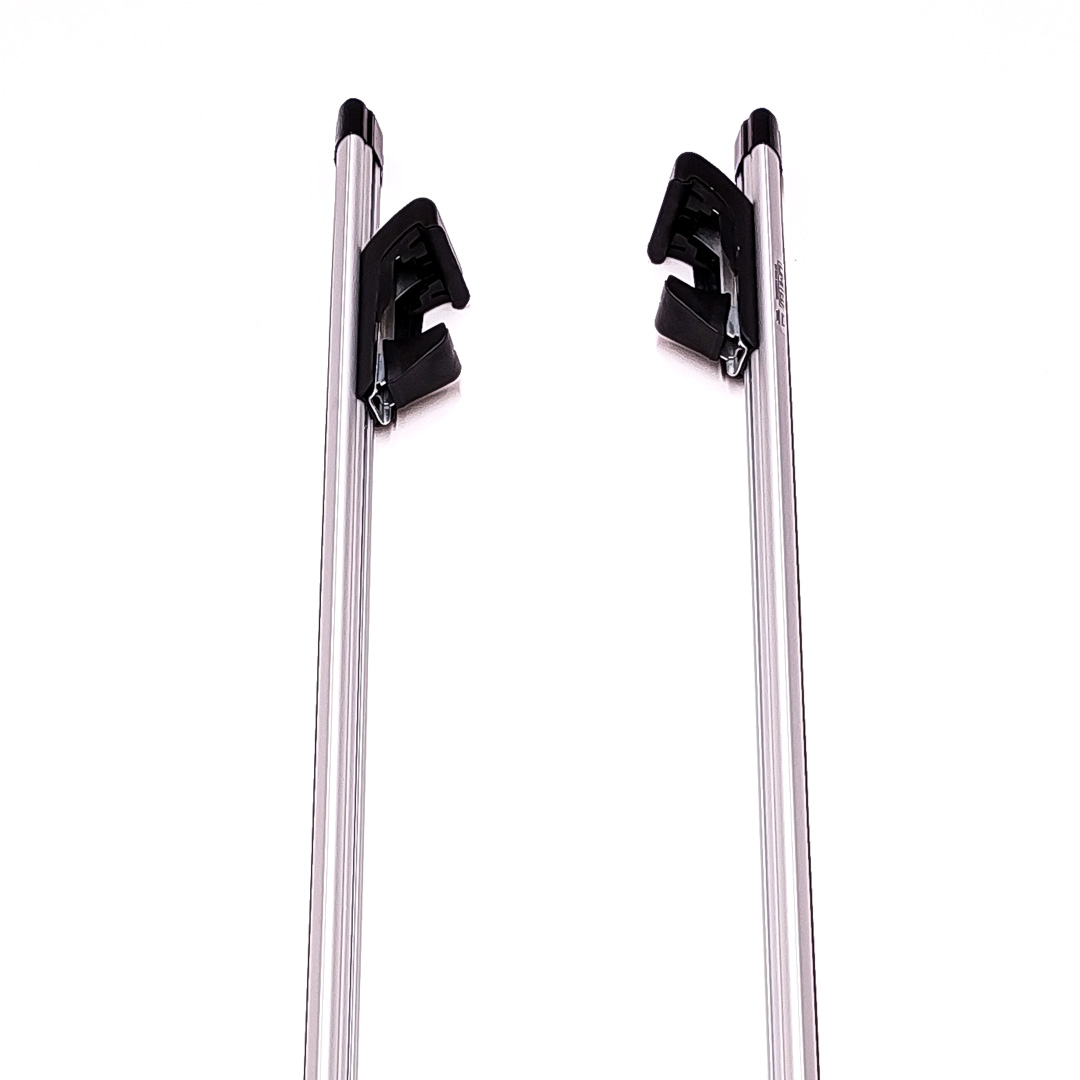PORTAEQUIPAJE DE TECHO UNIVERSAL DE ALUMINIO OVALADO PLATEADO 1.35 METROS CON LLAVE - 4
