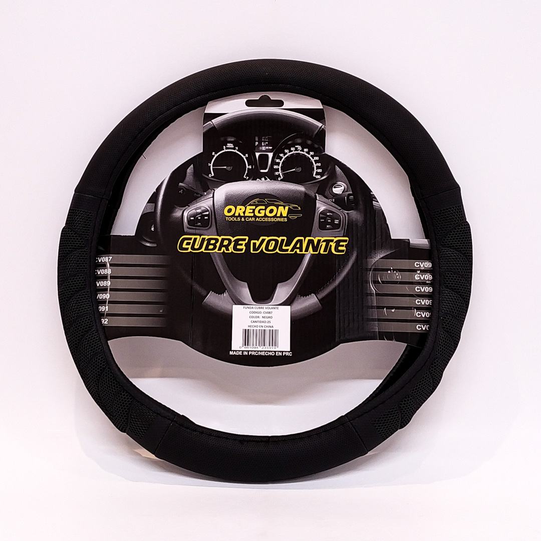CUBRE VOLANTE MODELO GRAND PRIX CUERO SINTENTICO NEGRO / NEGRO 38*8.2CM 25 UNIDADES POR CAJA - 2
