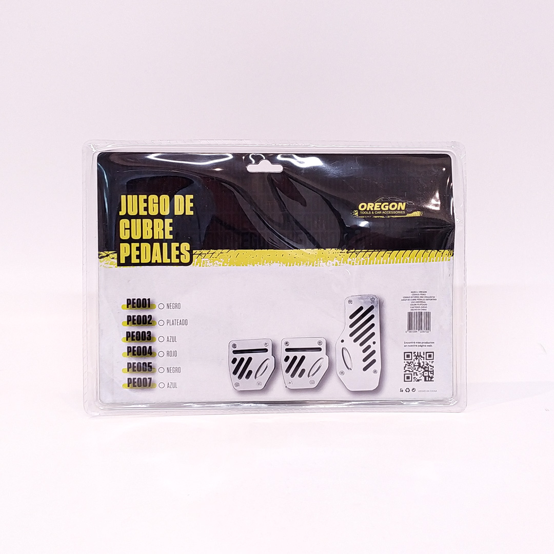 JUEG DE CUBRE PEDALES DEPORTIVO JUEG DE CUBRE PEDALES DEPORTIVO PLATEADO UNIVERSAL - 2