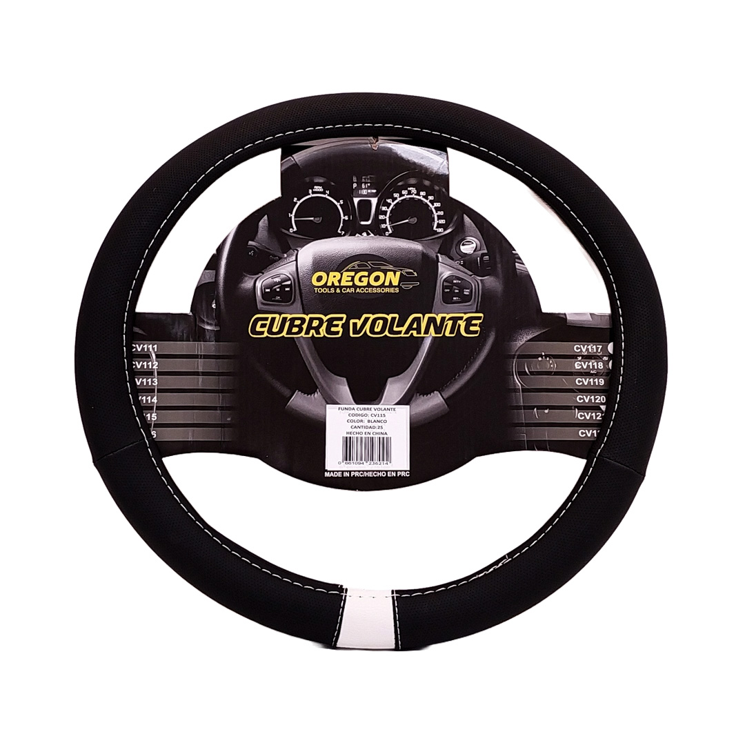 CUBRE VOLANTE MODELO NEED FOR SPEED CUERO SINTENTICO NEGRO / BLANCO 38*8.2CM 25 UNIDADES POR CAJA