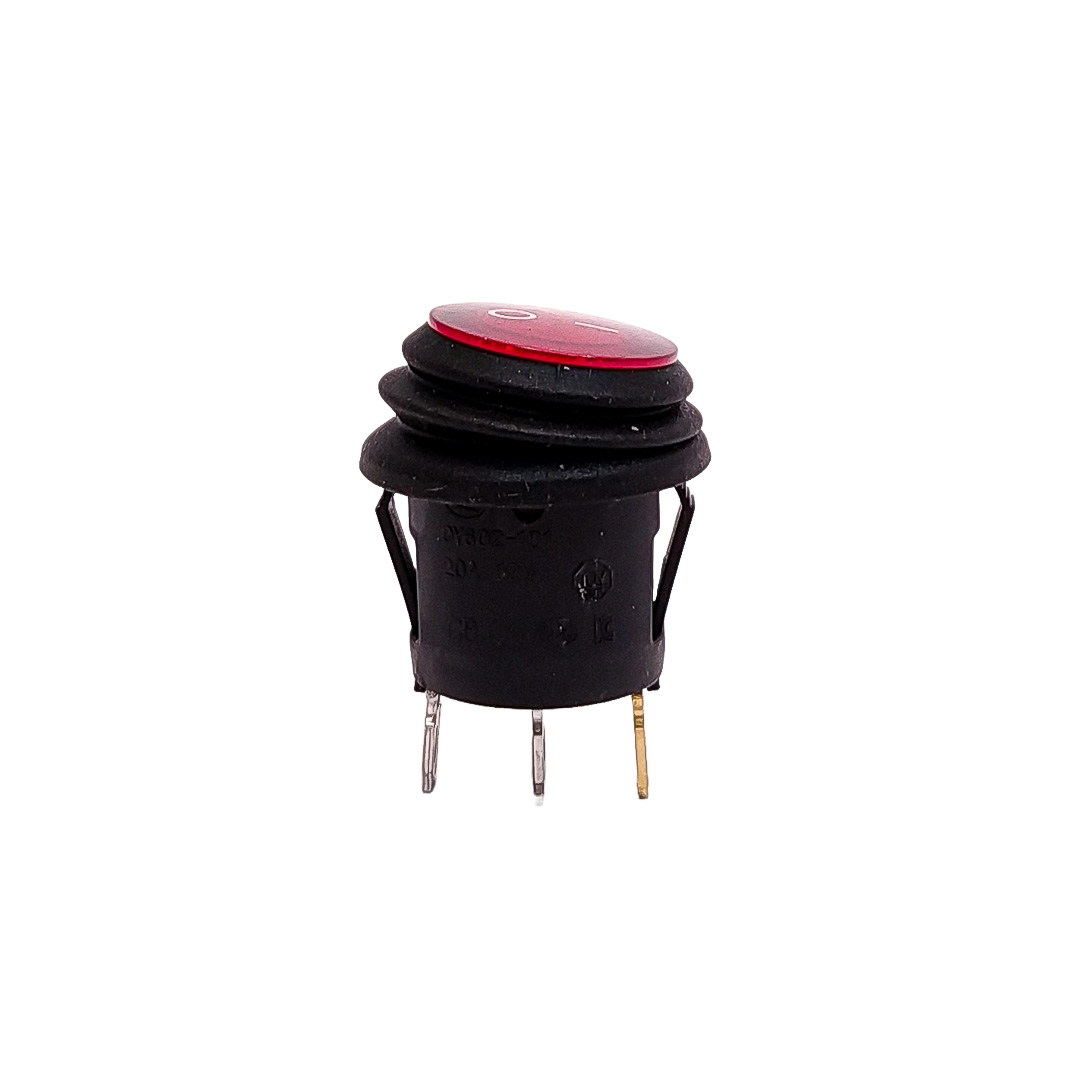 INTERRUPTOR BASCULANTE INTERRUPTOR DE PALANCA 12V-24V - 3 PIN ENCENDIDO APAGADO IMPERMEABLE INDICADOR LED: ROJO