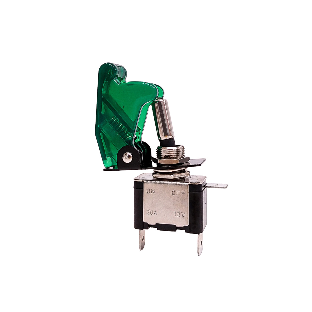 INTERRUPTOR UNIVERSAL INTERRUPTOR A PALANCA ON / OFF CON TAPA TUNNING E INDICADOR LED VERDE
