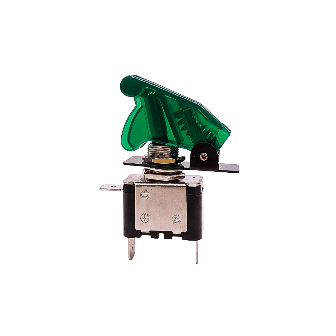 INTERRUPTOR UNIVERSAL INTERRUPTOR A PALANCA ON / OFF  CON TAPA TUNNING E INDICADOR LED VERDE - 2