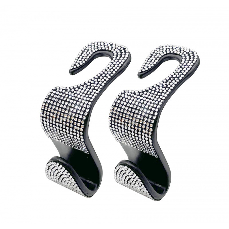 GANCHO MULTIUSO GIRLS POWER - GANCHO PARA ASIENTO TRASERO - BLING BLING DIAMANTE PLATA