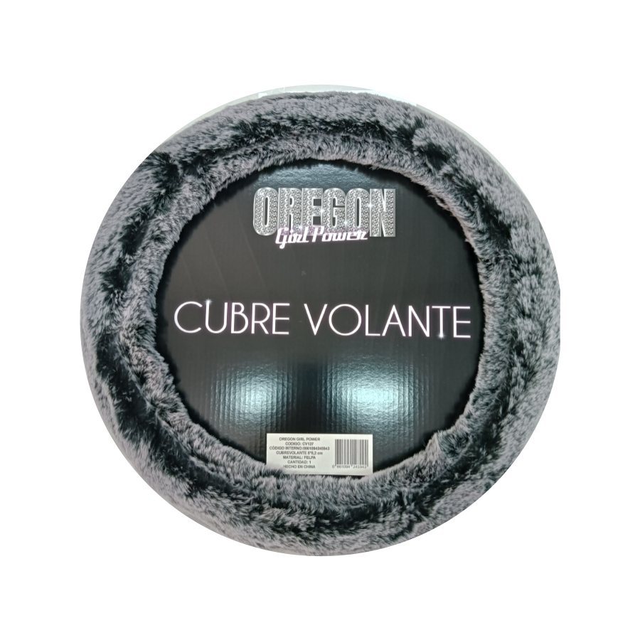 CUBRE VOLANTE GIRLS POWER - PLUSH GRIS 38CM