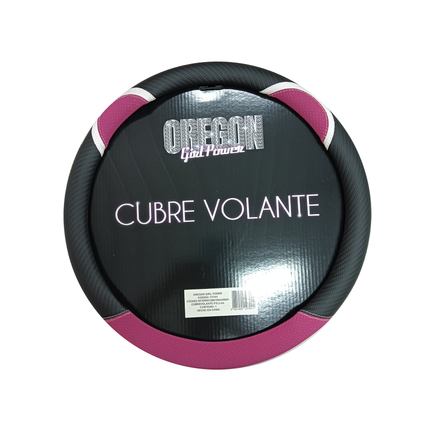 CUBRE VOLANTE GIRLS POWER - TEDDY ROSA / NEGRO 38CM