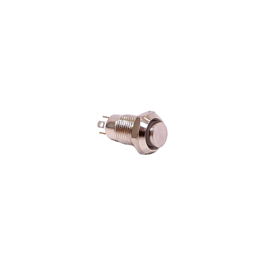 INTERRUPTOR UNIVERSAL BOTON METALICO SELF LOCKFLAT 8MMBACKLIGHT LED ROJO
