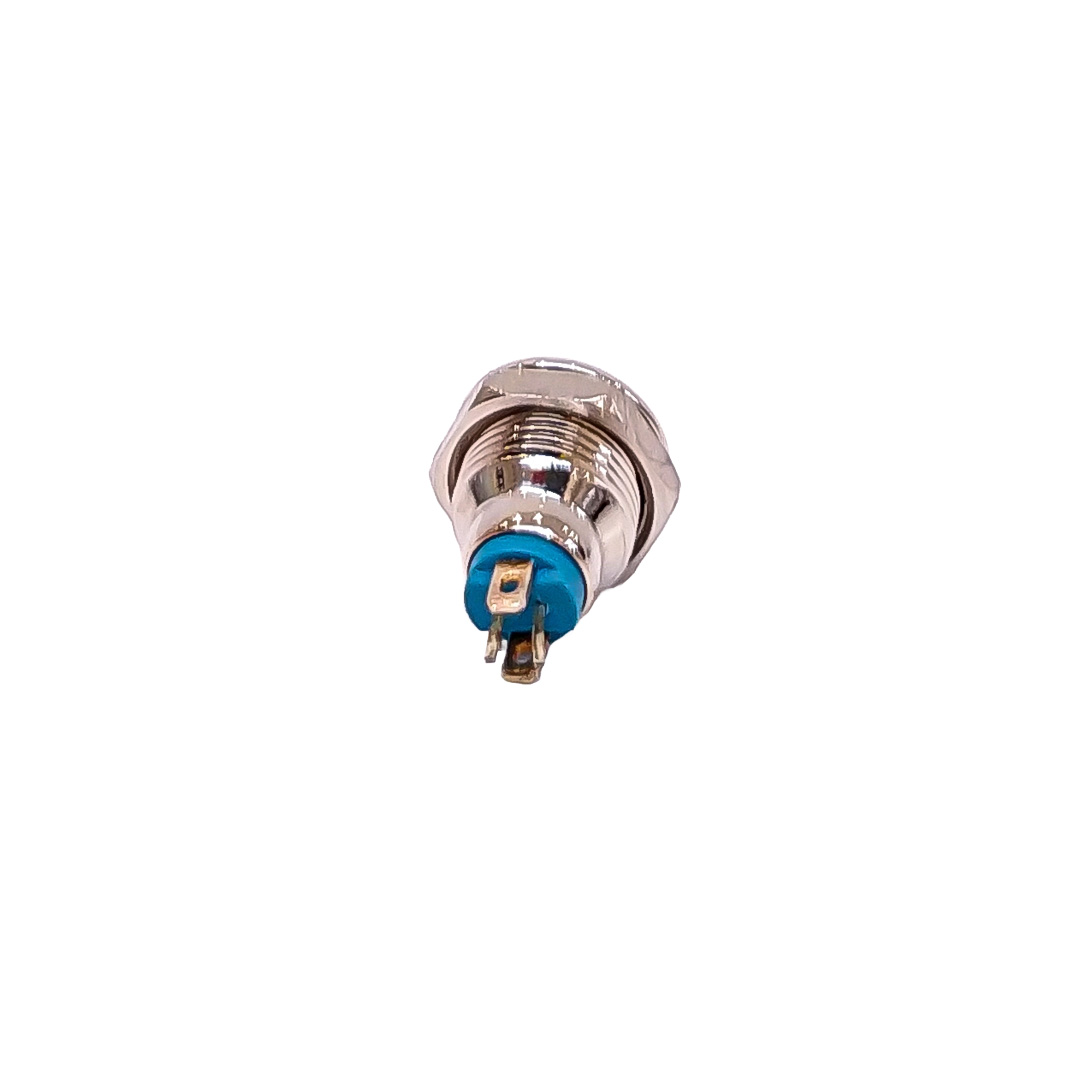 INTERRUPTOR UNIVERSAL BOTON METALICO PULSADORFLAT 10MMBACKLIGHT LED ROJO