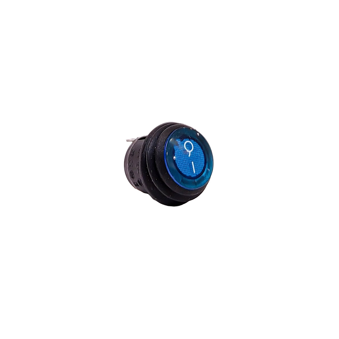 INTERRUPTOR BASCULANTE INTERRUPTOR DE PALANCA 12V-24V - 3 PIN ENCENDIDO APAGADO IMPERMEABLE INDICADOR LED: AZUL