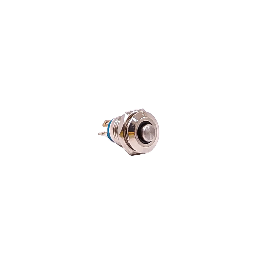 INTERRUPTOR UNIVERSAL BOTON METALICO PULSADORFLAT 8MMBACKLIGHT LED ROJO