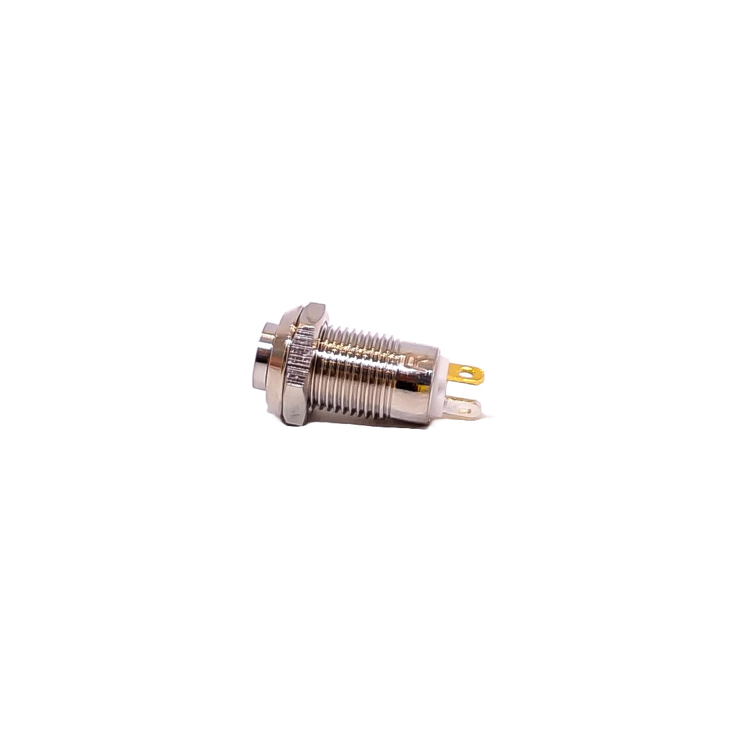 INTERRUPTOR UNIVERSAL BOTON METALICO SELF LOCKFLAT 8MMBACKLIGHT LED ROJO - 2