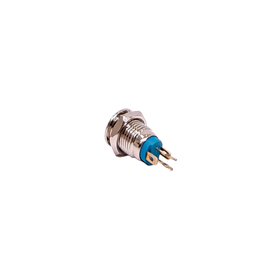 INTERRUPTOR UNIVERSAL BOTON METALICO PULSADORFLAT 8MMBACKLIGHT LED ROJO - 2