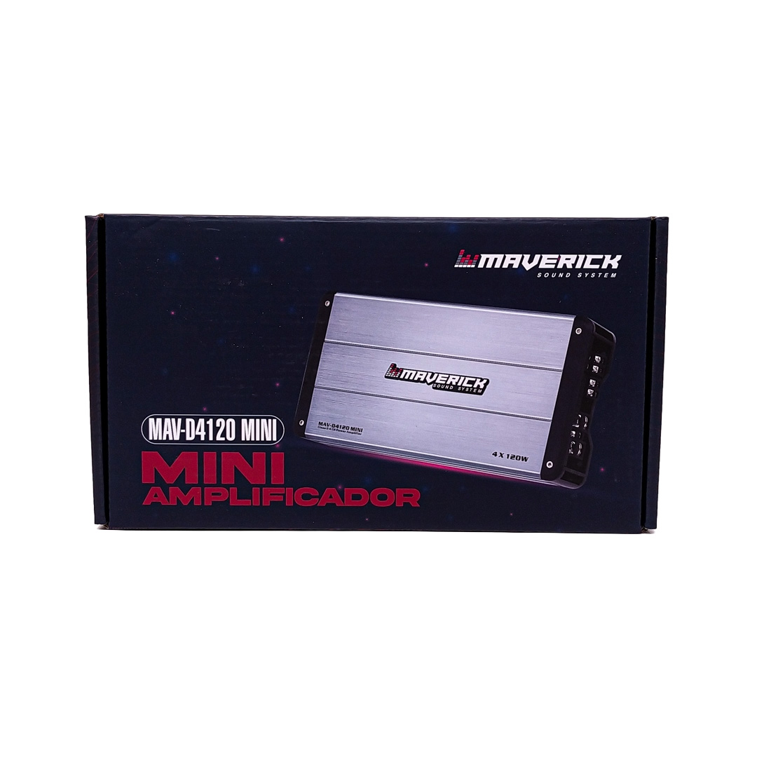 AMPLIFICADOR - POTENCIA CLASE D MINI - 4 CANALES 120 WATTS