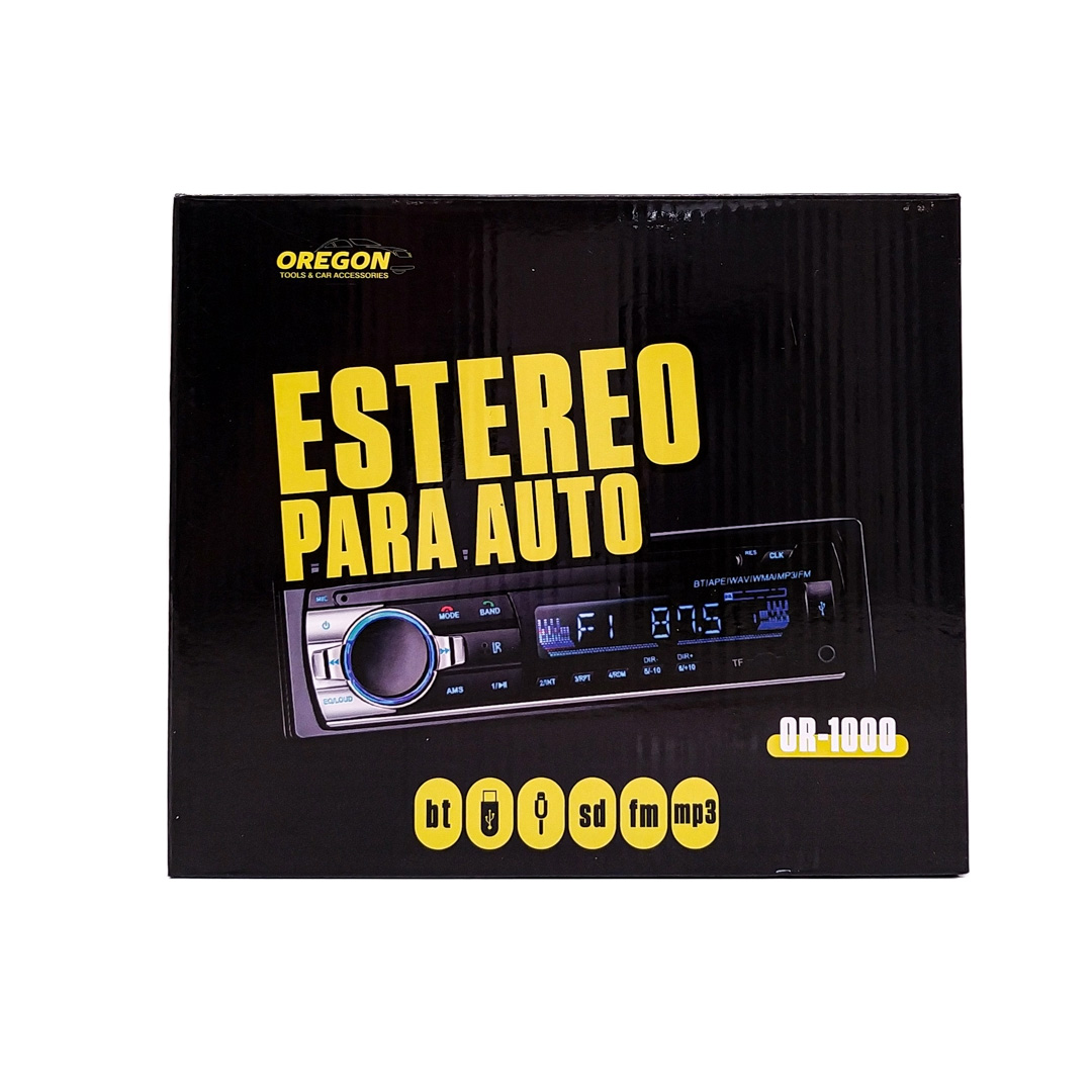 ESTEREO BLUETOOTH 1 DIN CON BLUETOOTH, AUX, MP3, FM, FRENTE FIJO,  CONTROL REMOTO, TARJETA SD, CANTIDAD POR CAJA MASTER 50 - 3