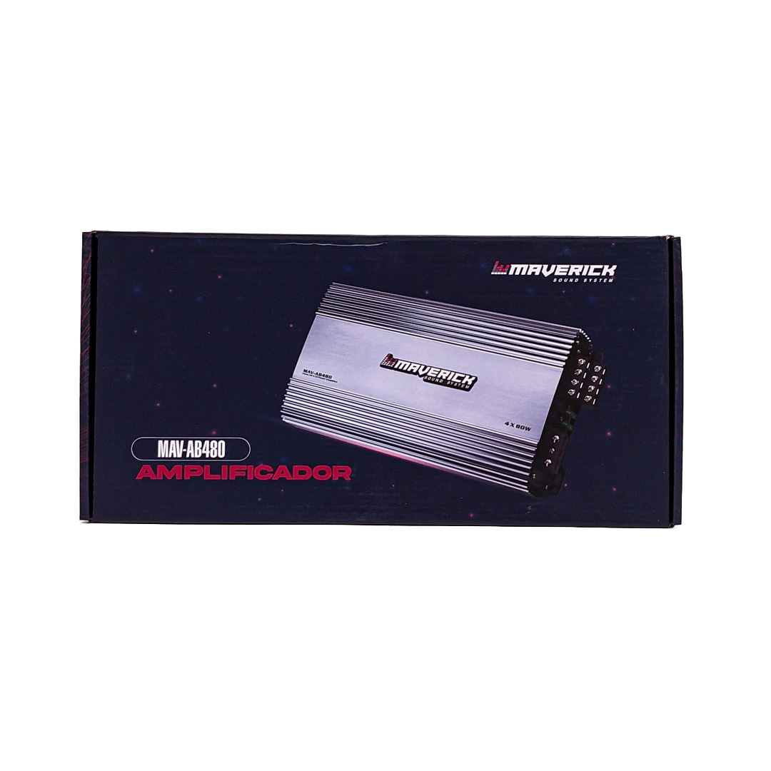 AMPLIFICADOR - POTENCIA CLASE AB - 4 CANALES 80 WATTS - 7