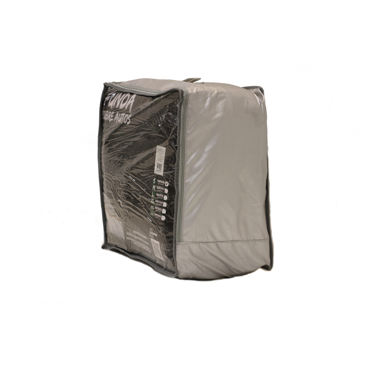 FUNDA CUBRE AUTOS PARA SUV/PICK UP EXTRA EXTRA LARGE 508X196X145CM. LOGO DAKAR. GOMA EVA CUBREINDO LA PARTE SUPERIOR.  REFLECTORES NARANJAS, ELASTICO, CLIPS Y CIERRE.. - 5