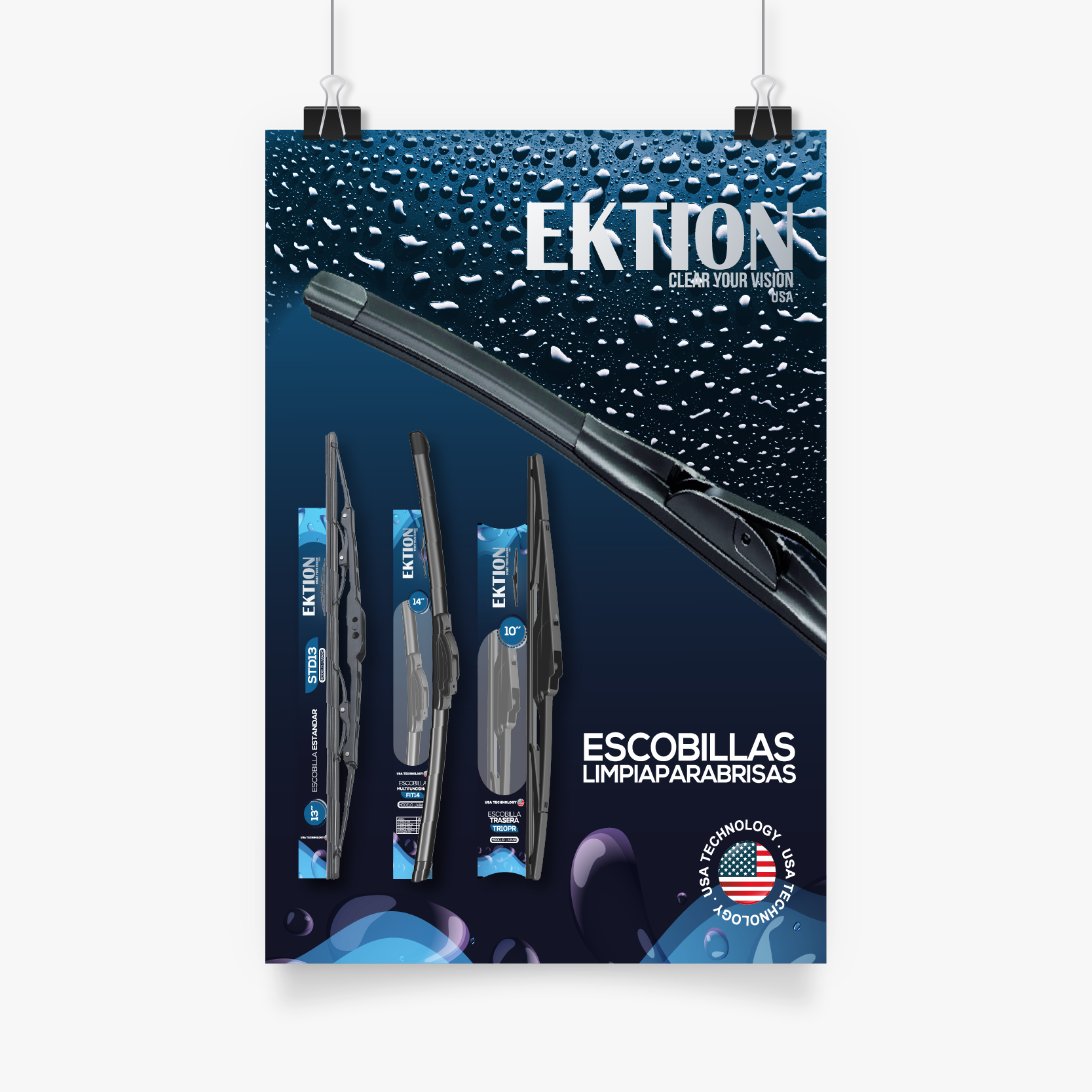 POSTER PUBLICITARIO MARCA EKTION