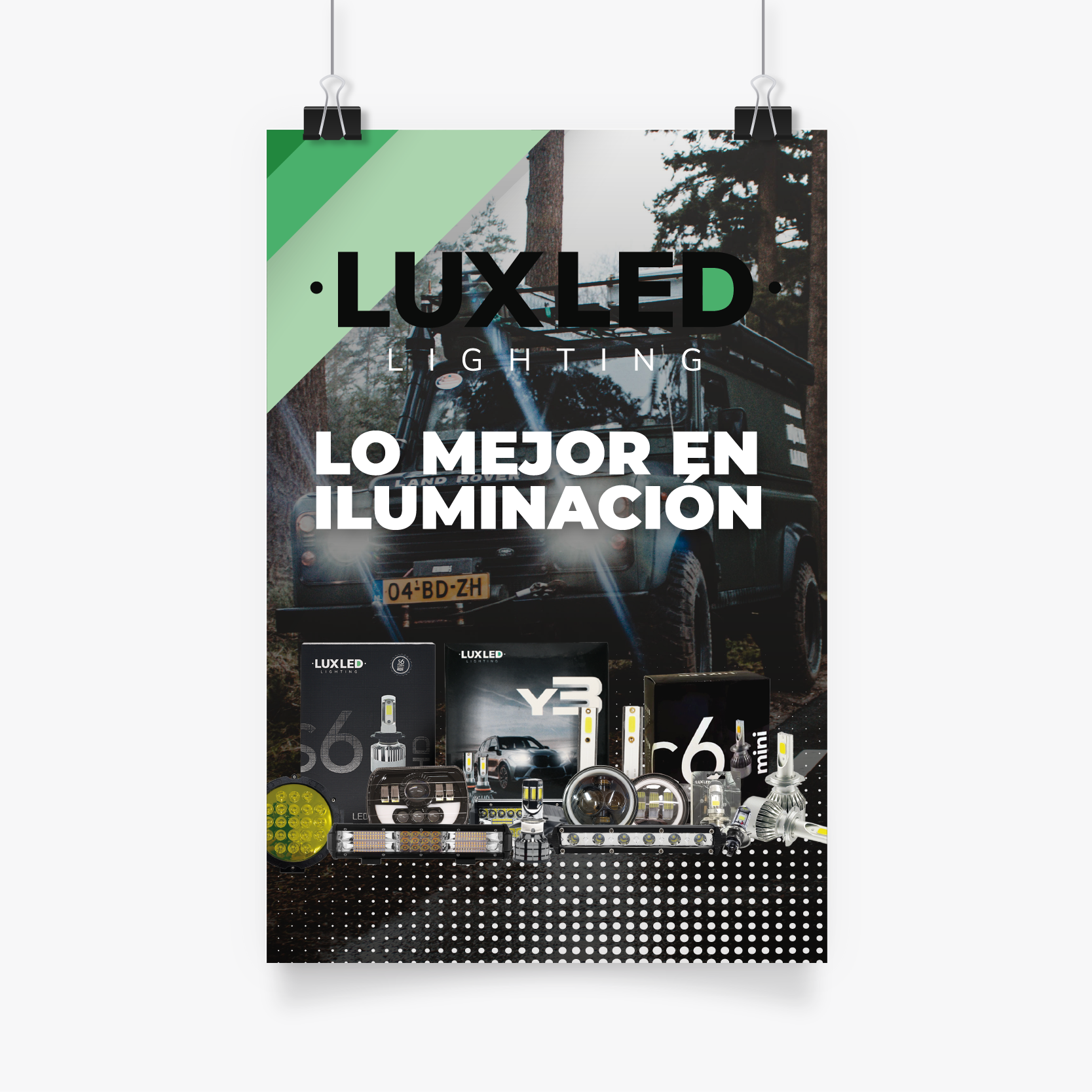 POSTER PUBLICITARIO MARCA LUXLED