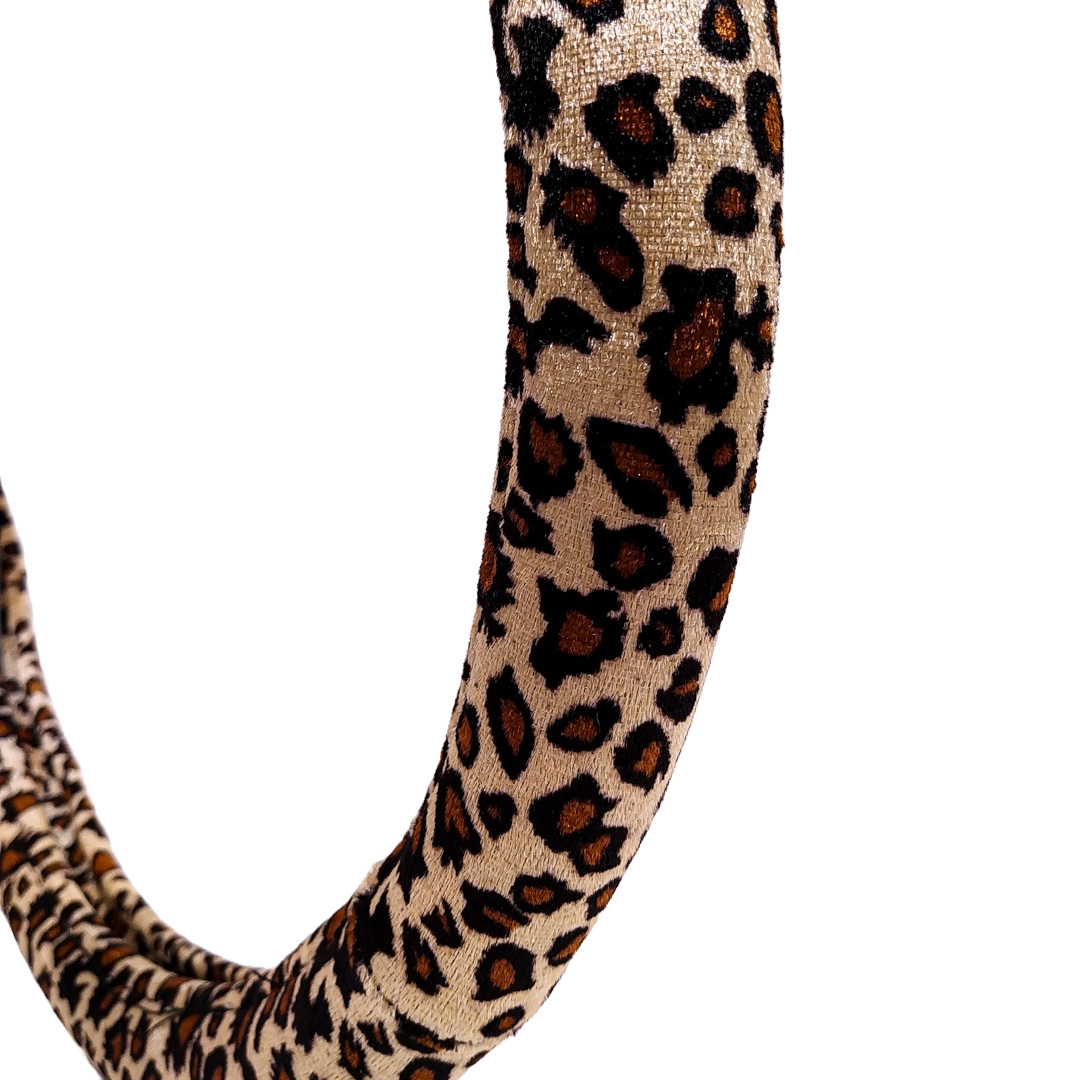CUBRE VOLANTE GIRLS POWER - LEOPARDO MINIMALISTA ROSA 38CM - 2