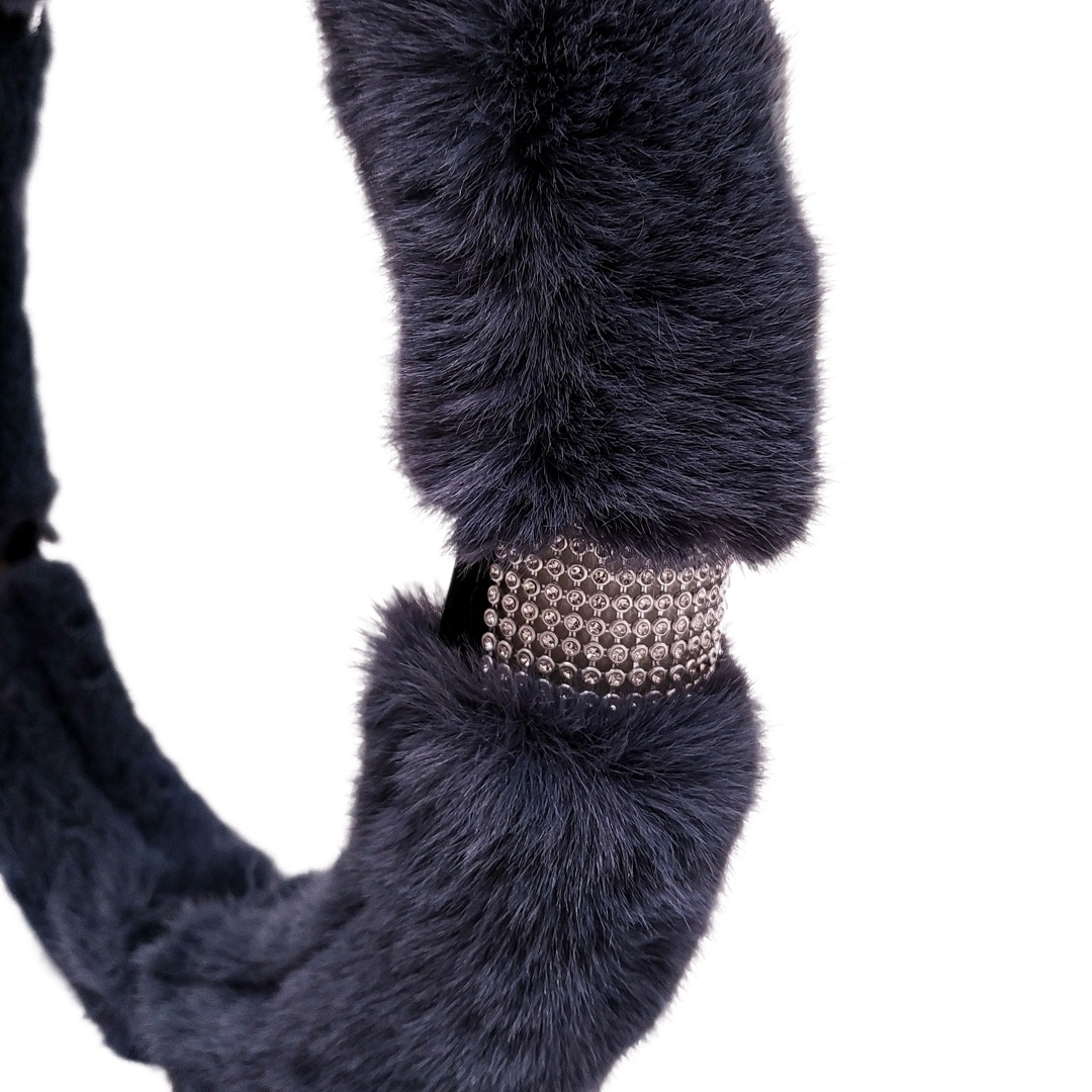 CUBRE VOLANTE GIRLS POWER - PLUSH GRIS CON AGARRE 38CM - 2