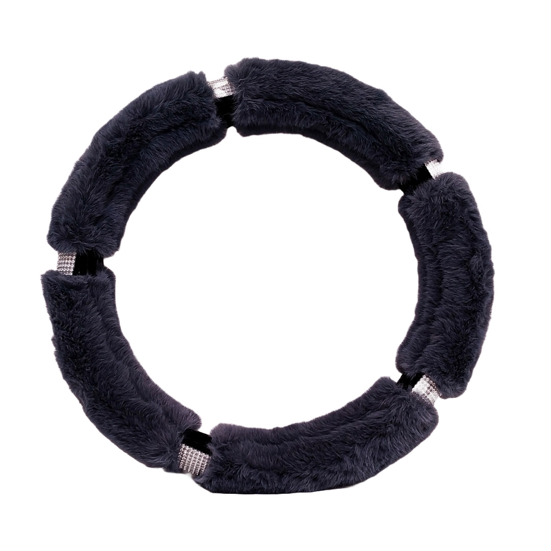 CUBRE VOLANTE GIRLS POWER - PLUSH GRIS CON AGARRE 38CM - 3