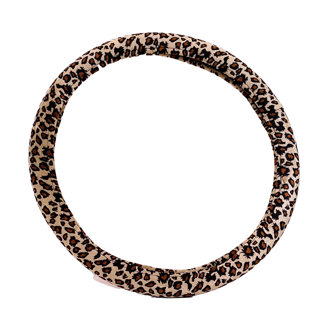 CUBRE VOLANTE GIRLS POWER - LEOPARDO MINIMALISTA ROSA 38CM - 3