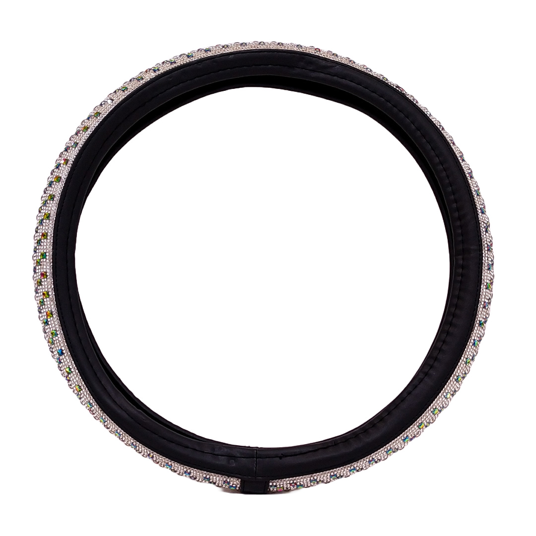 CUBRE VOLANTE GIRLS POWER - DIAMANTE TORNASOLADO 38CM - 2