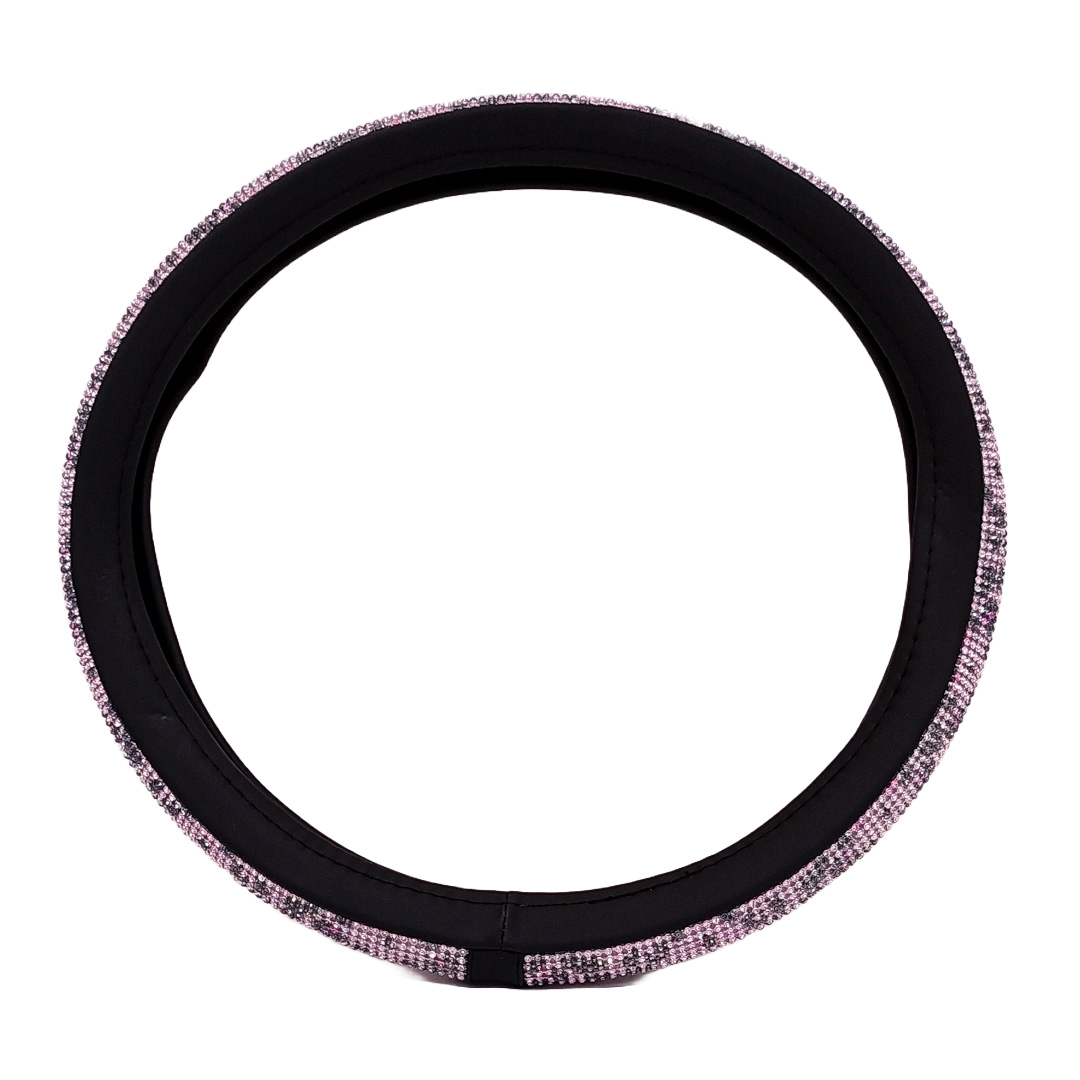 CUBRE VOLANTE GIRLS POWER - DIAMANTE ROSA LEOPARDO 38CM - 3