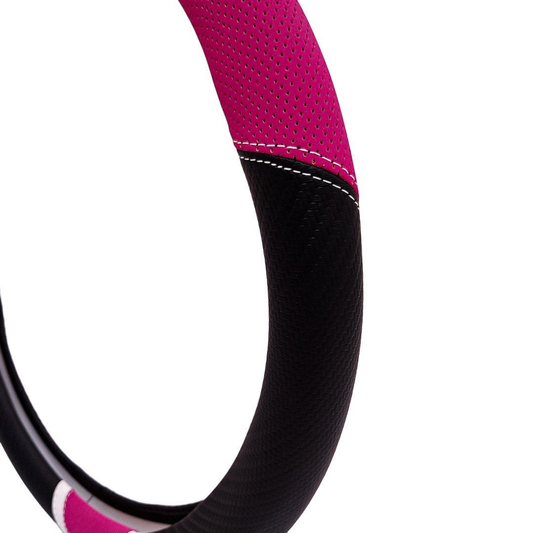 CUBRE VOLANTE GIRLS POWER - TEDDY ROSA / NEGRO 38CM - 3
