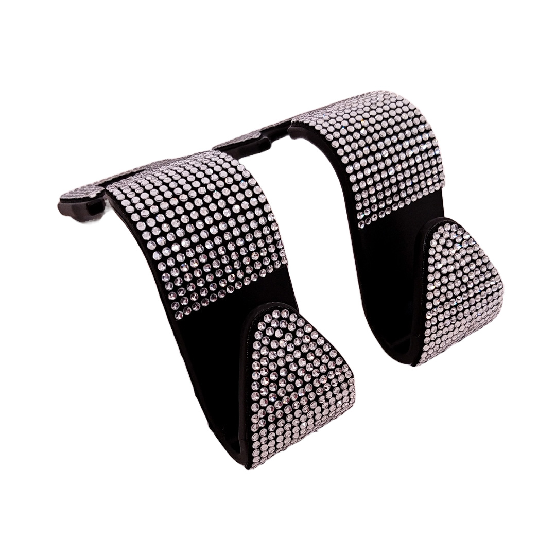 GANCHO MULTIUSO GIRLS POWER - GANCHO PARA ASIENTO TRASERO - BLING BLING DIAMANTE PLATA - 5