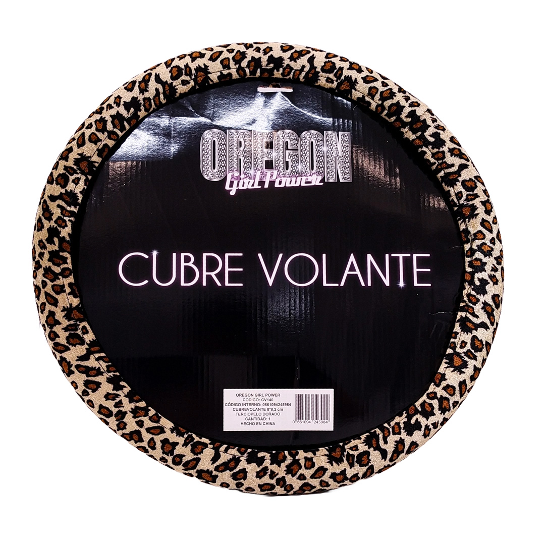CUBRE VOLANTE GIRLS POWER - LEOPARDO MINIMALISTA ROSA 38CM - 4