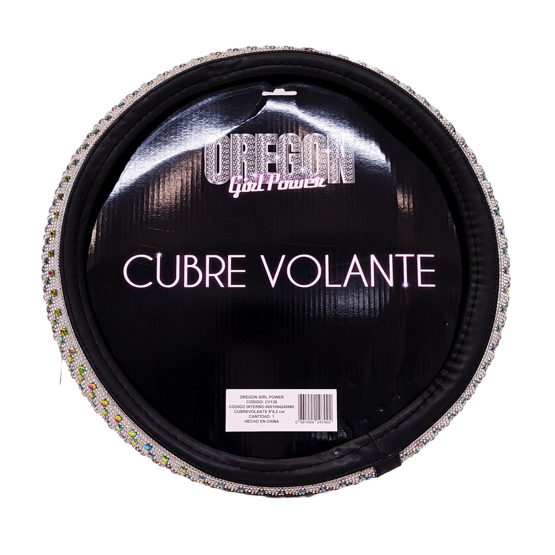 CUBRE VOLANTE GIRLS POWER - DIAMANTE TORNASOLADO 38CM - 3