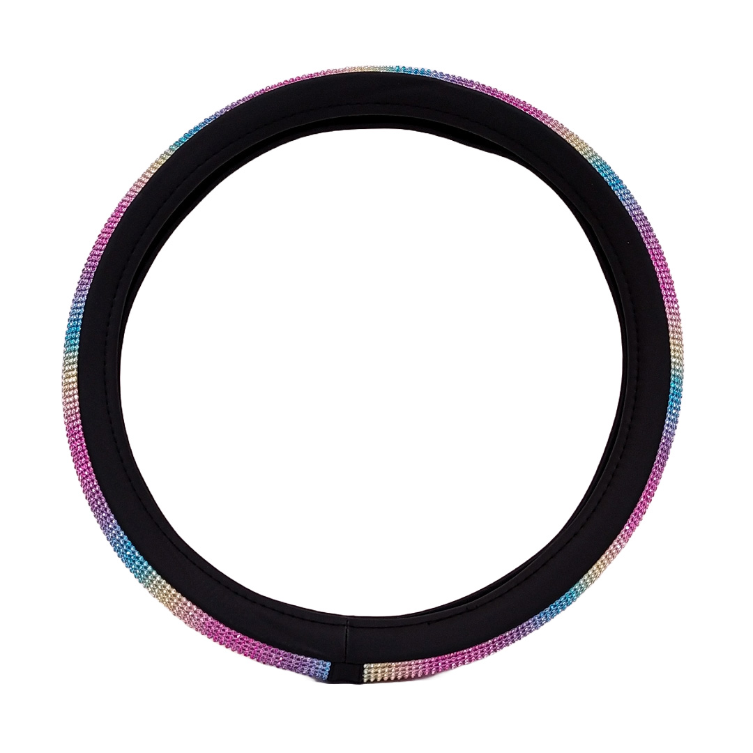 CUBRE VOLANTE GIRLS POWER - DIAMANTE ARCOIRIS 38CM - 4