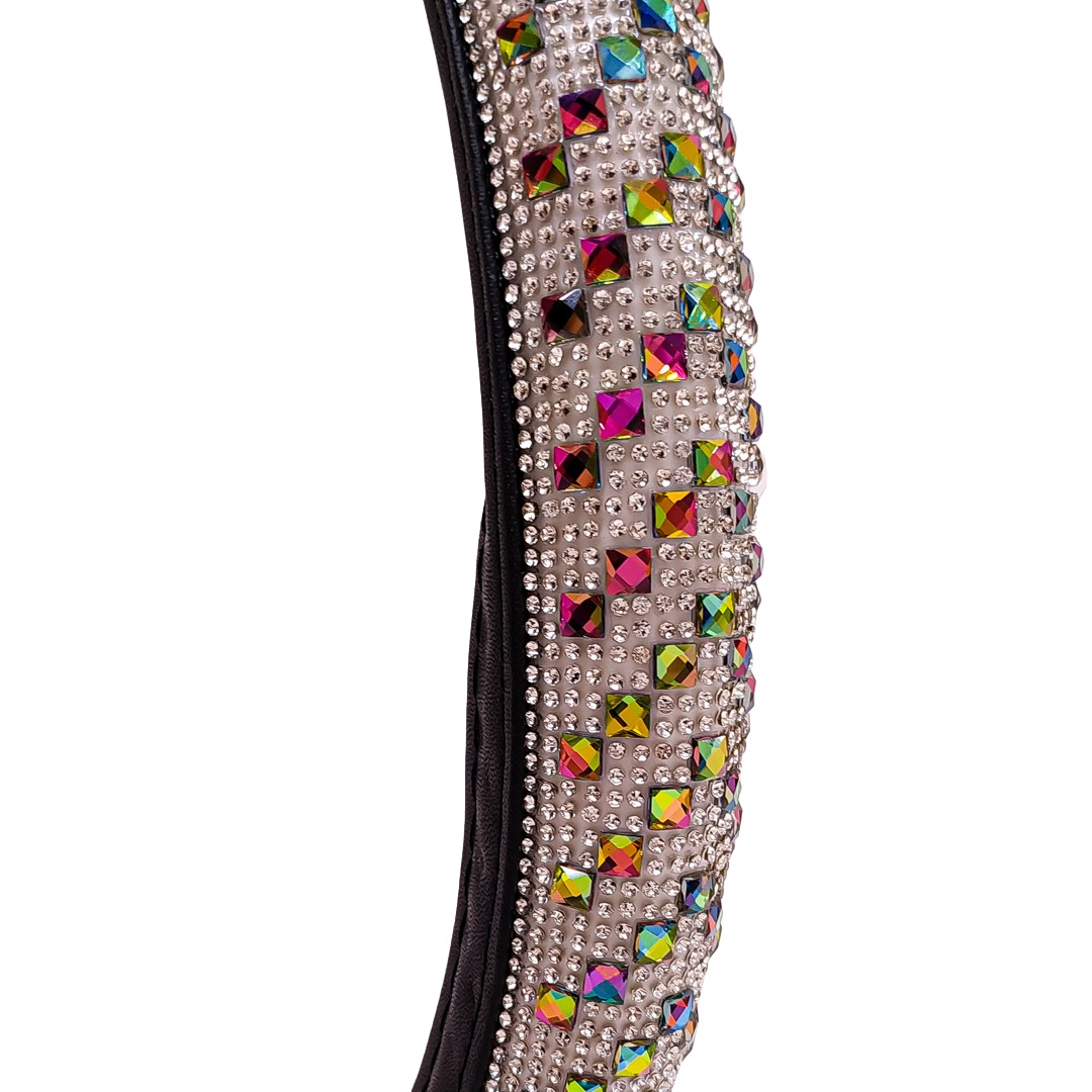 CUBRE VOLANTE GIRLS POWER - DIAMANTE TORNASOLADO 38CM - 4