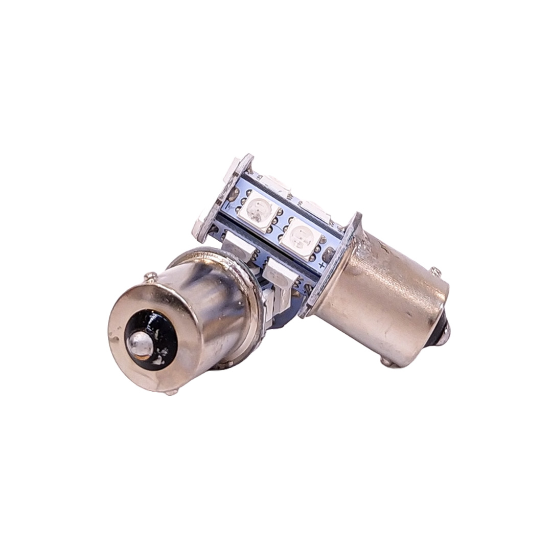 LED SEÑALIZACION SILICA BLISTER X2 - 1141 - 1156 - P21W 12 LED COB SILICA - ROJO  24V X2 UNIDADES