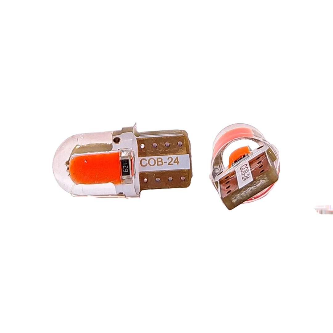 LED SEÑALIZACION SILICA BLISTER X 2 2821 - T10 - W5W LED COB MINI SILICONADO ROJO 24V BLISTER X 2 UNIDADES - 2