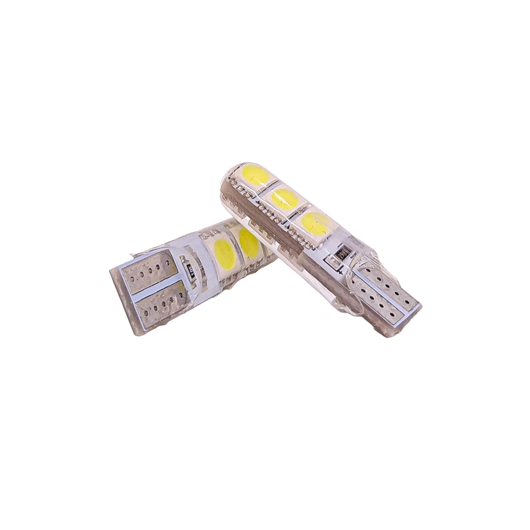 LED SEÑALIZACION SILICA BLISTER X 2 2821 - T10 - W5W - 6 LED 2835 SILICONADO CANBUS BLANCO 24V BLISTER X 2 UNIDADES