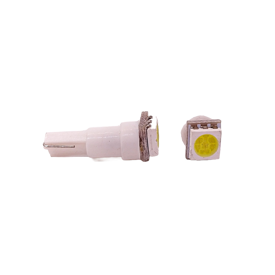 LED SEÑALIZACION SMD BLISTER X 2 - 2721 - T5 - W1.2W 1 PUNTA 5050 SMD - BLANCO 24V - BLISTER X 2 UNIDADES