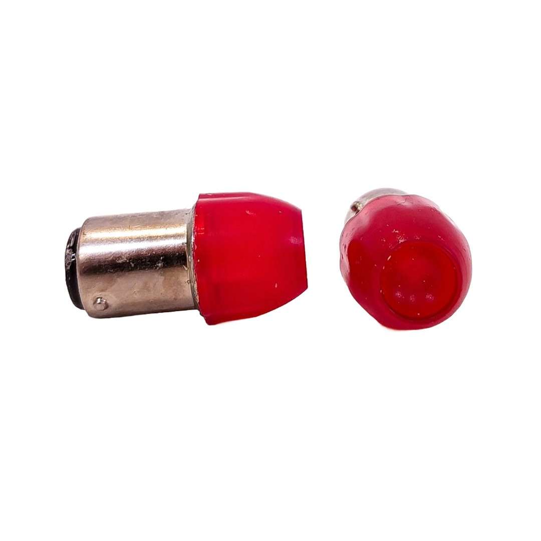 LED CERAMIK BLISTER X 2 1034 - 1157 - P21/5W LED CERAMIK 5630  FLASH -ROJO 12V - 3