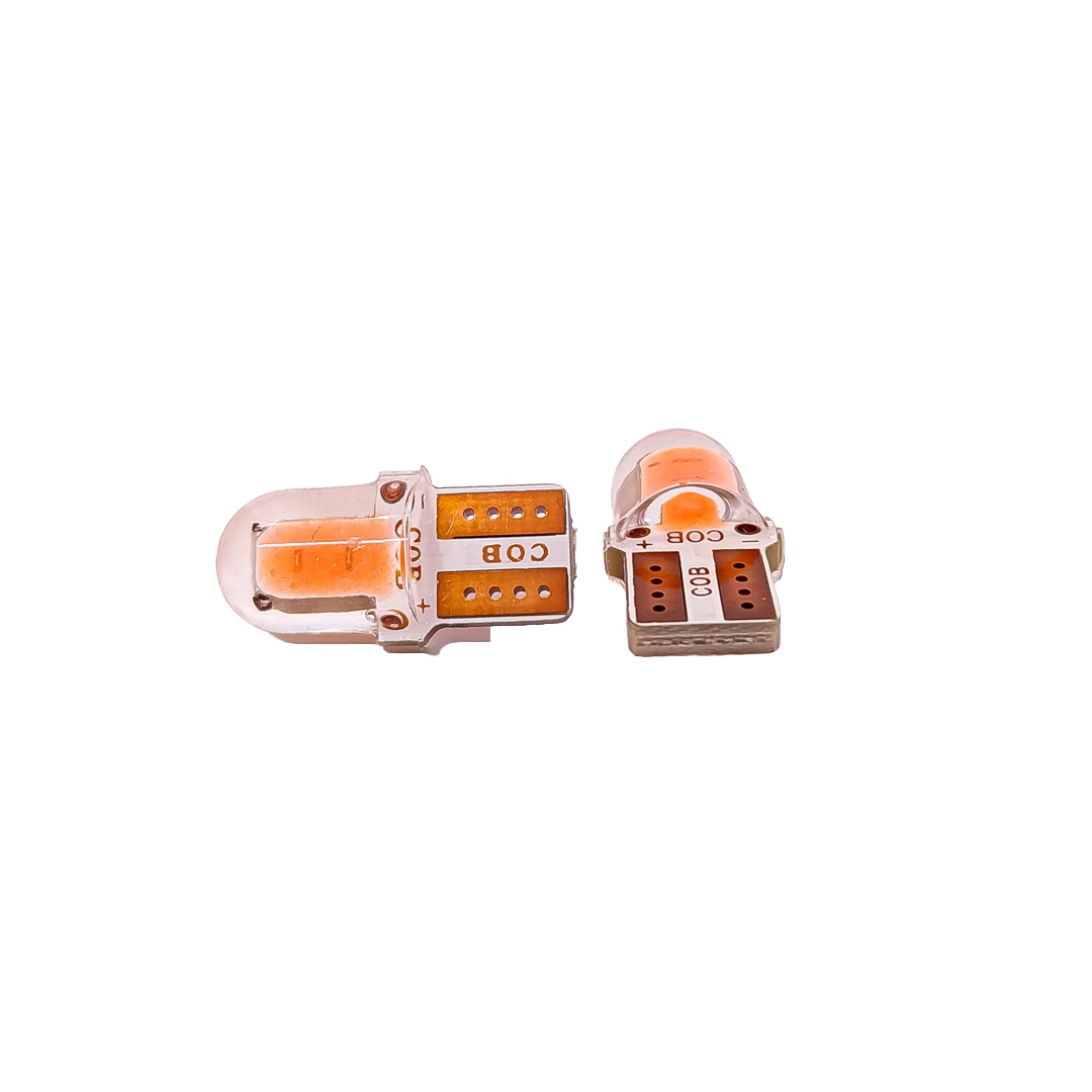 LED SEÑALIZACION SILICA BLISTER X 2 2821 - T10 - W5W LED COB MINI SILICONADO ROSA 12V BLISTER X 2 UNIDADES CANTIDAD POR CAJA MASTER 1500 - 2