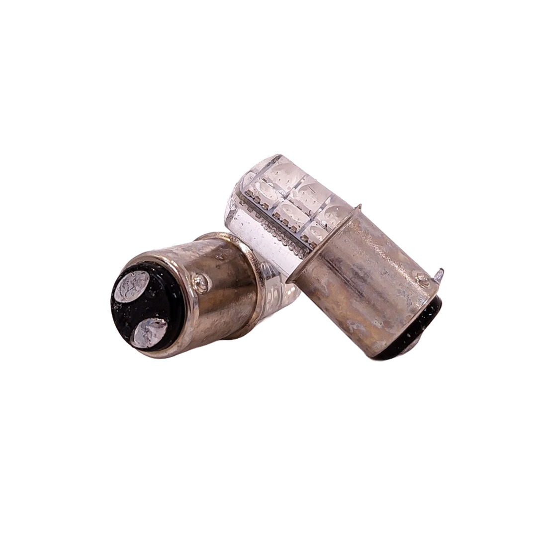 LED SEÑALIZACION SILICA BLISTER X 2 1034 - 1157 - P21/5W 12 LED COB SILICA - ROJO  24V   BLISTER X 2  UNIDADES - 2