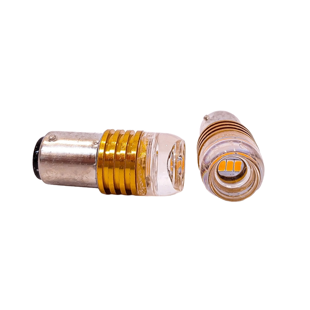 LED SEÑALIZACION SMD BLISTER X 2  1034 - 1157 - P21/5W LED CERAMIK 5630   -AMBAR 12V BLISTER X 2 - 2