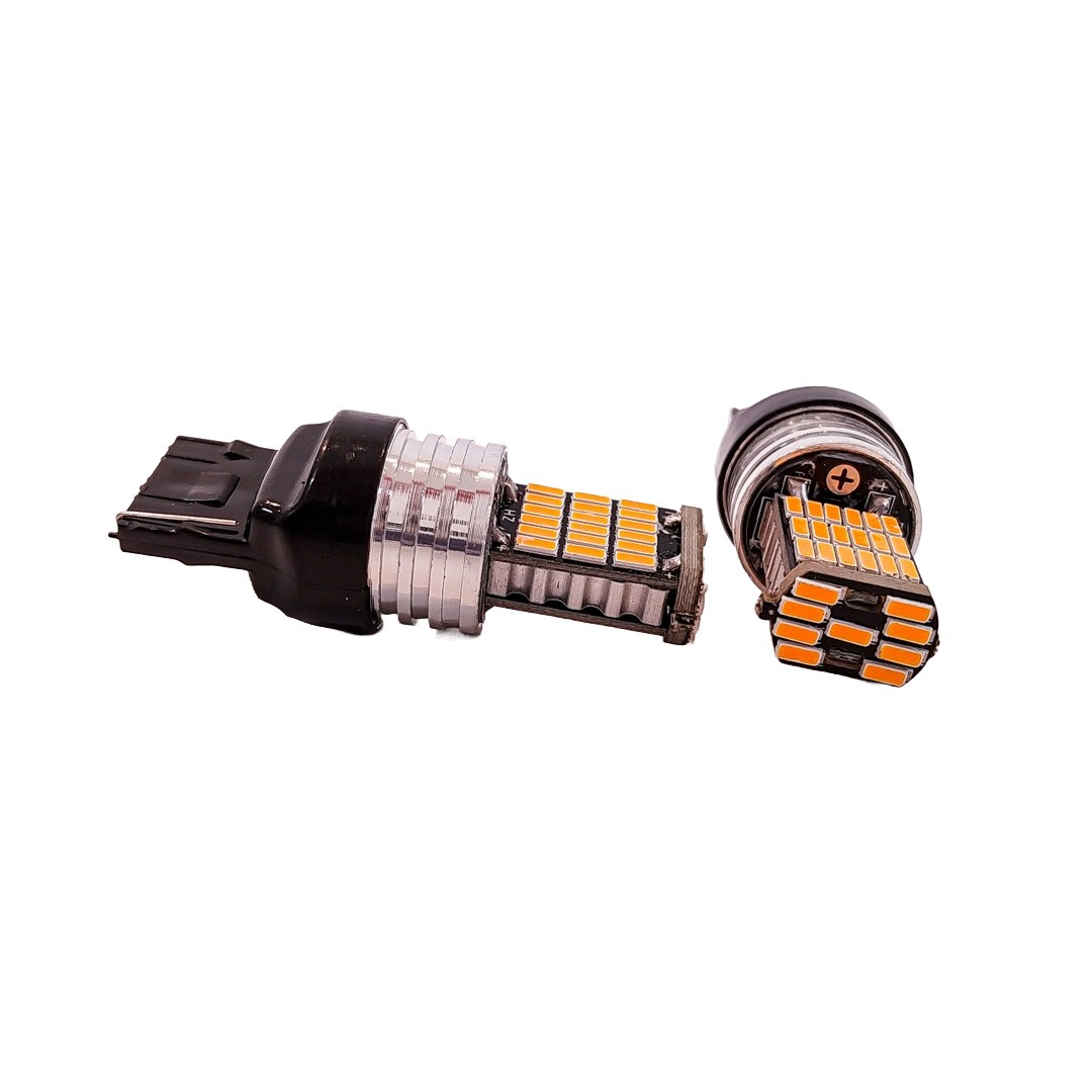 LED SEÑALIZACION CANBUS BLISTER X 2 - 1034 - 1157 P21/5W 1 POLO 45 LED 3014 SMD - CANBUS - AMBAR 12V - 24V - 2