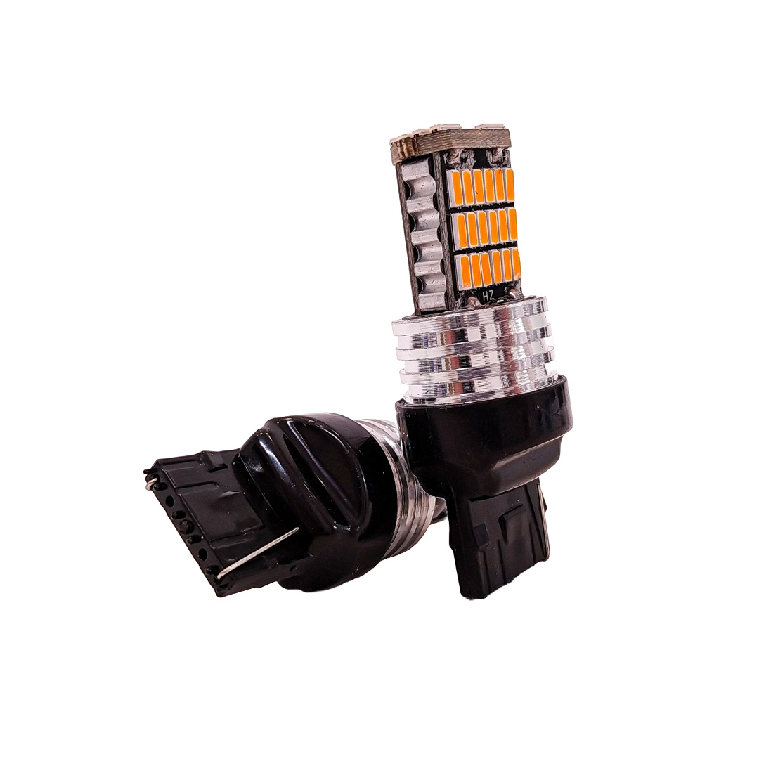 LED SEÑALIZACION CANBUS BLISTER X 2 - 1034 - 1157 P21/5W 1 POLO 45 LED 3014 SMD - CANBUS - AMBAR 12V - 24V - 3