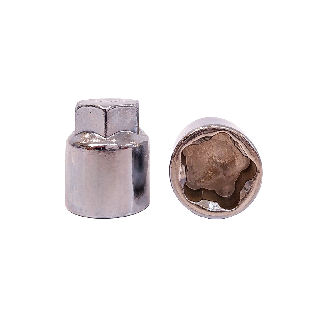 CONJUNTO DE TUERCAS ANTIRROBO CONJUNTO DE 4 TUERCAS + 2 LLAVES MEDIDAS  PASO DE ROSCA 12X1.5, HEXAGONO 19MM, LARGO 18MM. MARCAS: ALFA ROMEO / VOLVO / MAZDA / OPEL / CHEVROLET-GENERAL MOTORS / CHRYSLER-DODGE / DAIHATSU / SSANG-YONG / VOLKSWAGEN / FORD / MITSUBISHI / HYUNDAI / ISUZ - 3