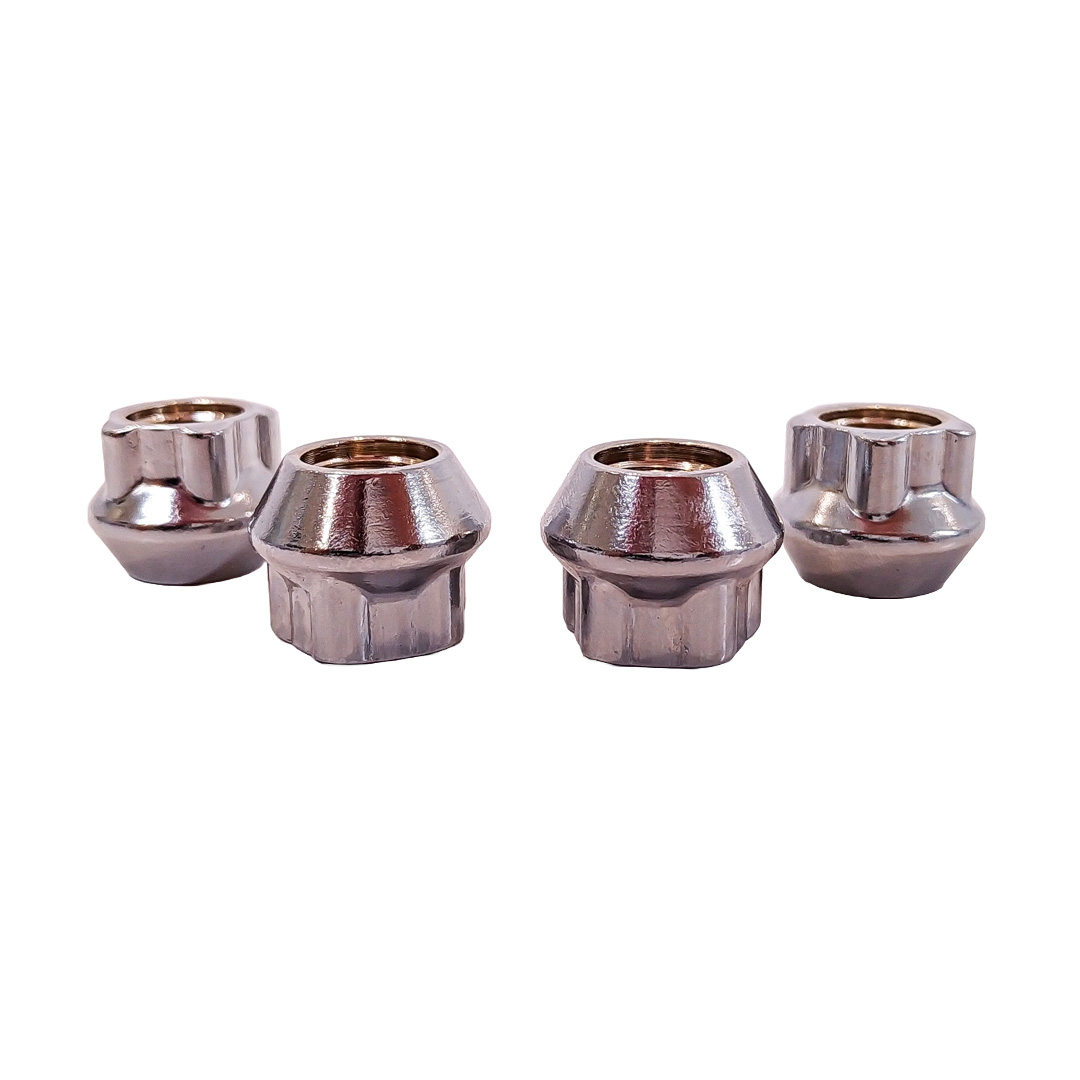 CONJUNTO DE TUERCAS ANTIRROBO CONJUNTO DE 4 TUERCAS + 2 LLAVES MEDIDAS  PASO DE ROSCA 12X1.5, HEXAGONO 19MM, LARGO 18MM. MARCAS: ALFA ROMEO / VOLVO / MAZDA / OPEL / CHEVROLET-GENERAL MOTORS / CHRYSLER-DODGE / DAIHATSU / SSANG-YONG / VOLKSWAGEN / FORD / MITSUBISHI / HYUNDAI / ISUZ - 4