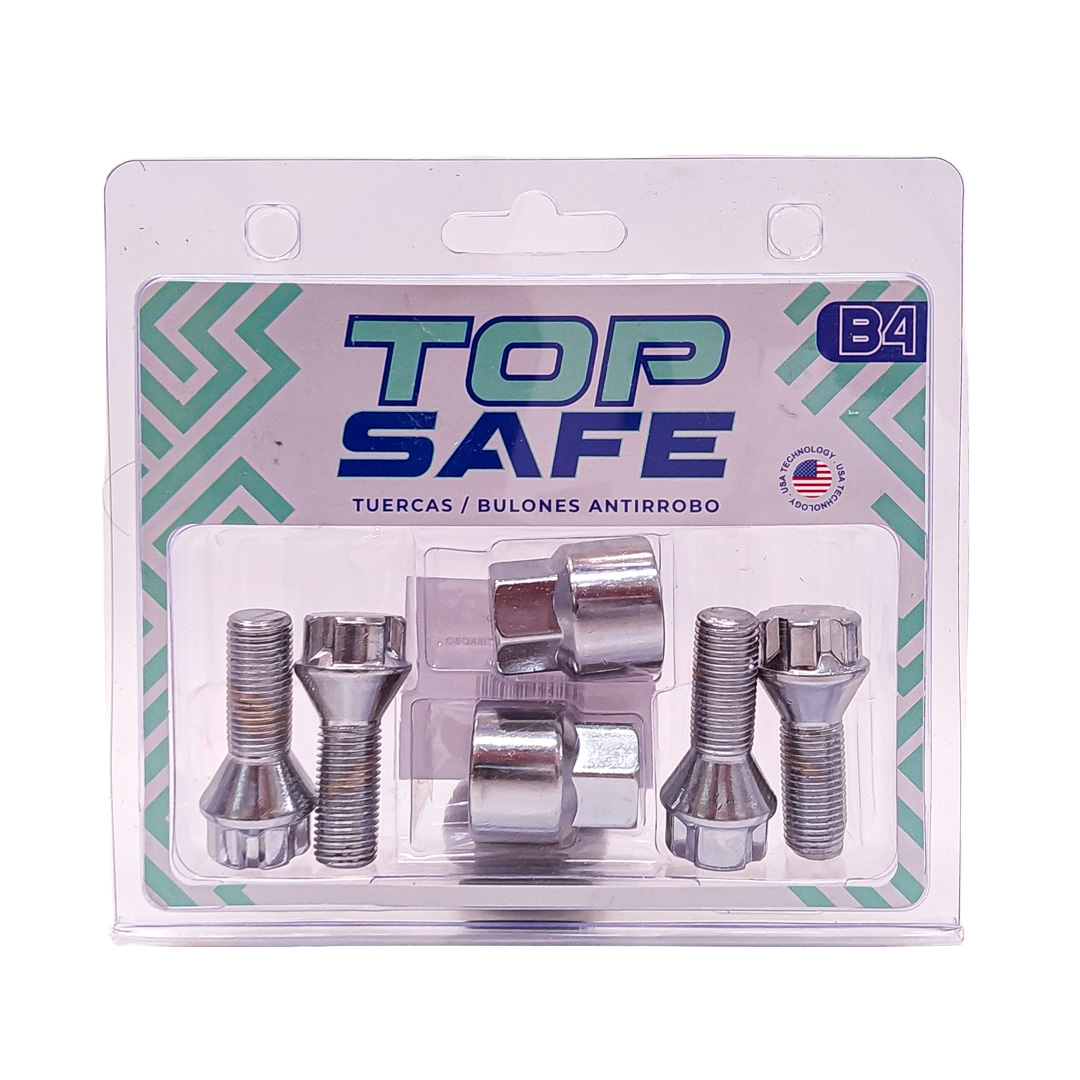 CONJUNTO DE BULONES ANTIRROBO CONJUNTO DE 4 BULONES + 2 LLAVES MEDIDAS PASO DE ROSCA 12X1.25, HEXAGONO 19MM, LARGO 26MM. MARCAS: PEUGEOT / CITROËN / FIAT / SEAT CANTIDAD POR CAJA MASTER 50